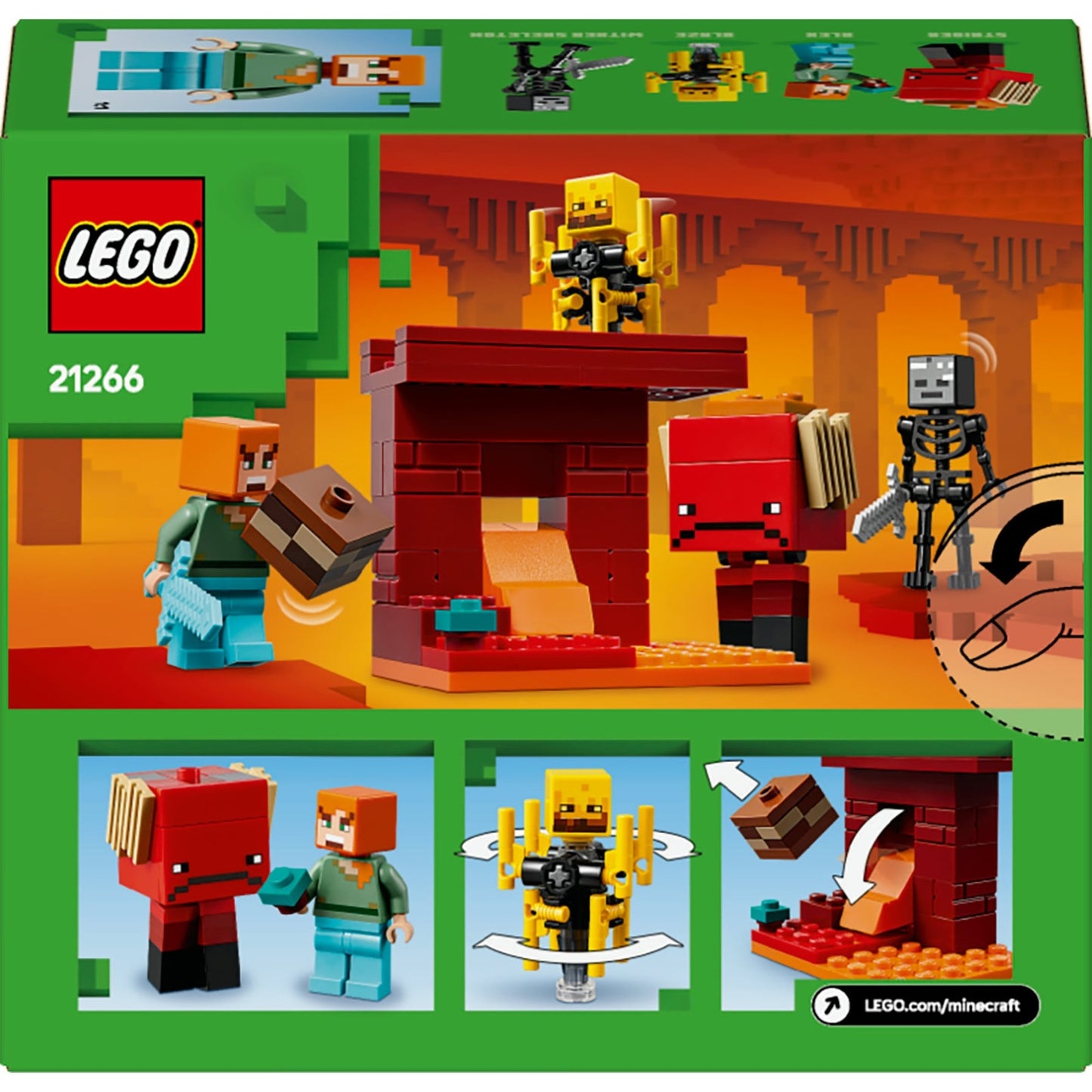 Lego minecraft de lavastrijd in de nether voor kinderen - 21266