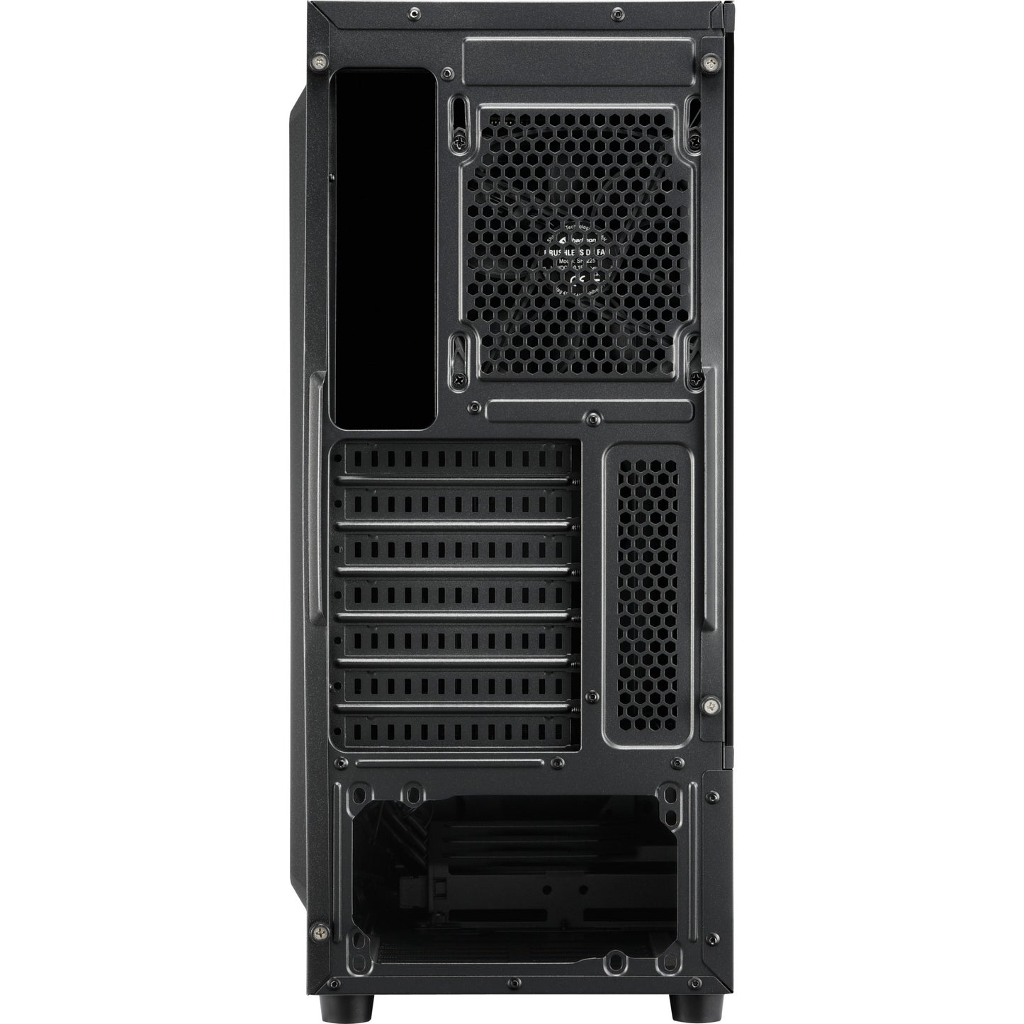Sharkoon rgb slider midi tower behuizing (zwart | 3x usb-a | rgb | tempered glass)