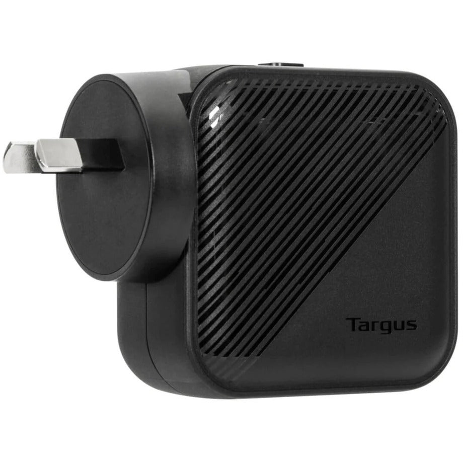 Targus 65w gan wall charger (zwart, 1x usb-c, 1x usb-a)