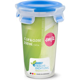 Emsa clip close vershoudbakje 0,35 l doos (transparant blauw, rond, ø 9,2cm) - afbeelding 2