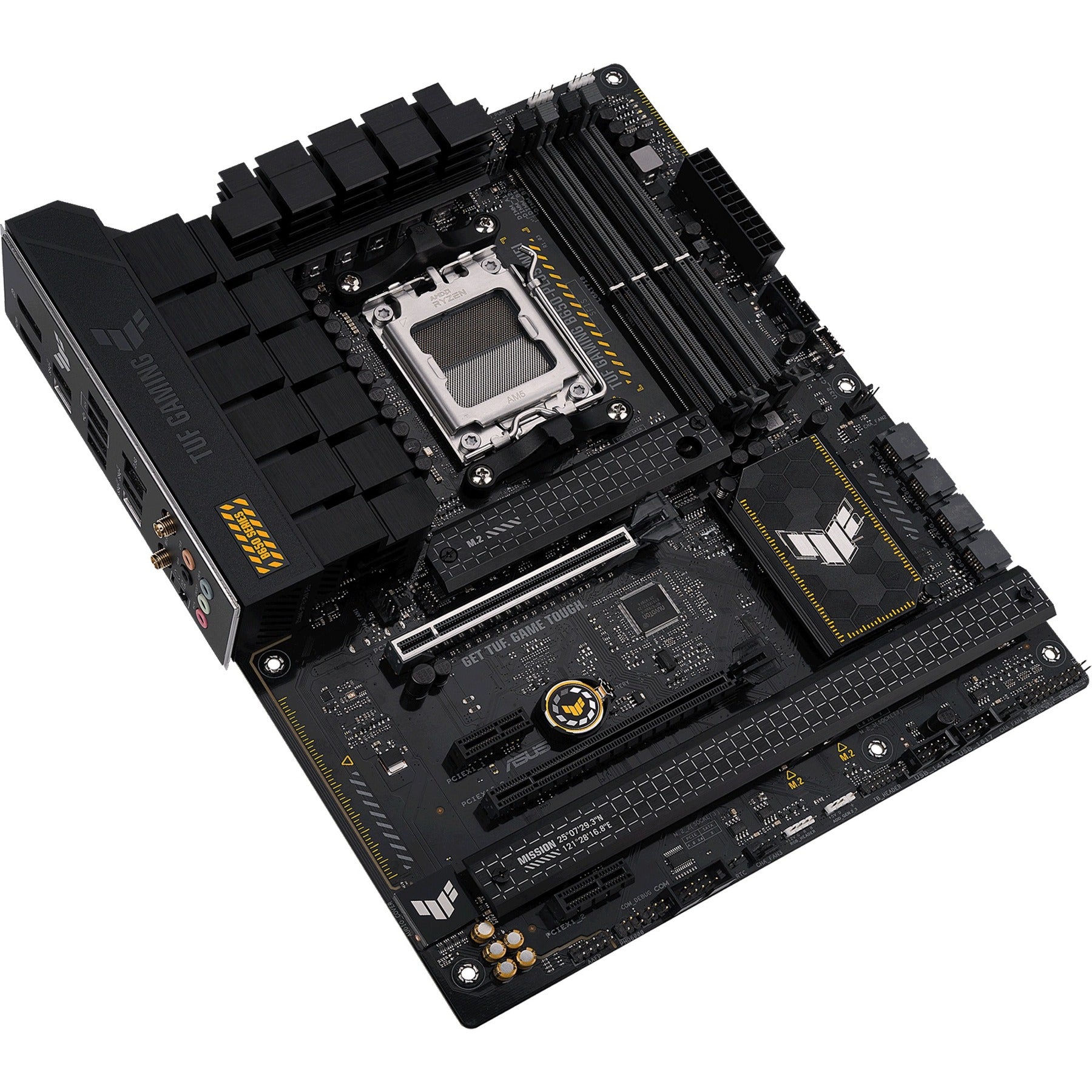 Asus tuf gaming b650-plus wifi socket am5 moederbord (zwart lichtoranje, raid, 2.5gb-lan, wi-fi 6, bt 5.2, sound, atx)