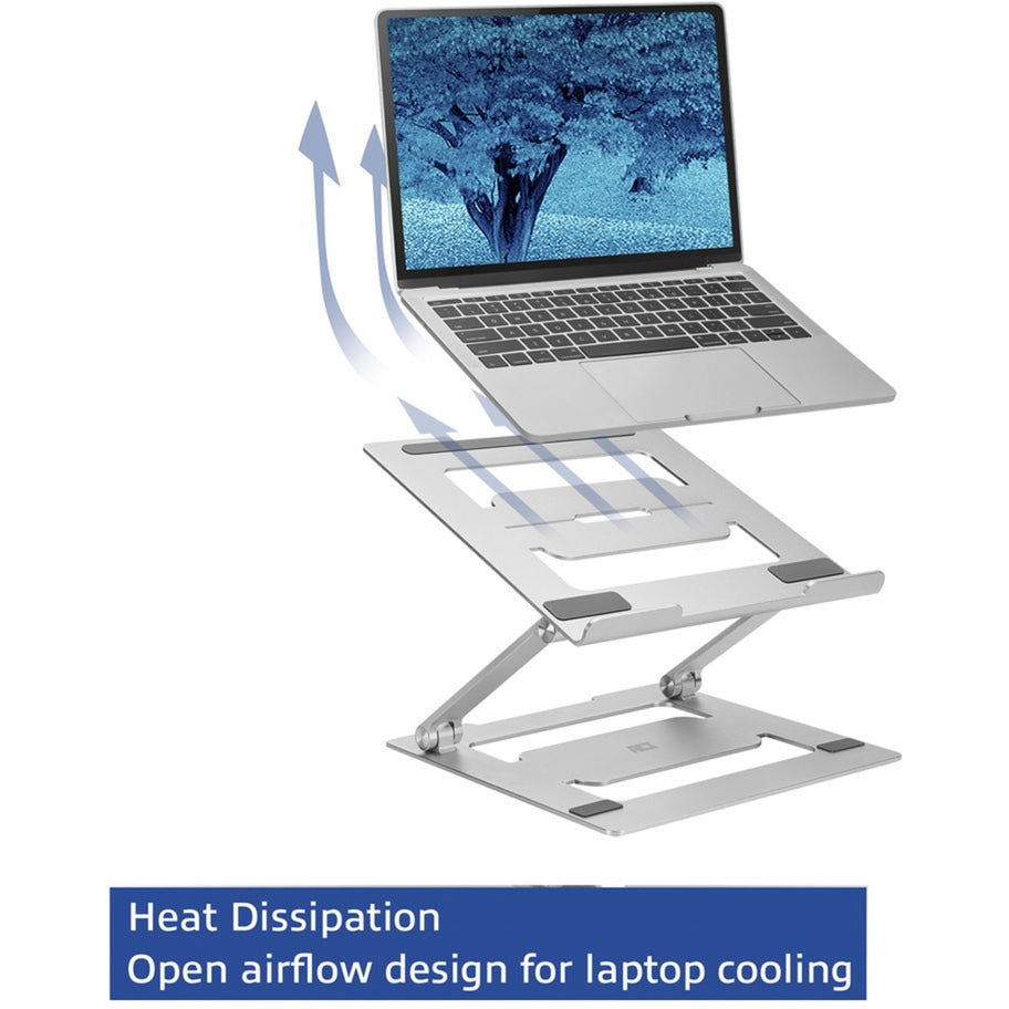 Act connectivity laptopstandaard aluminium (aluminium, opvouwbaar, traploos in hoogte verstelbaar)