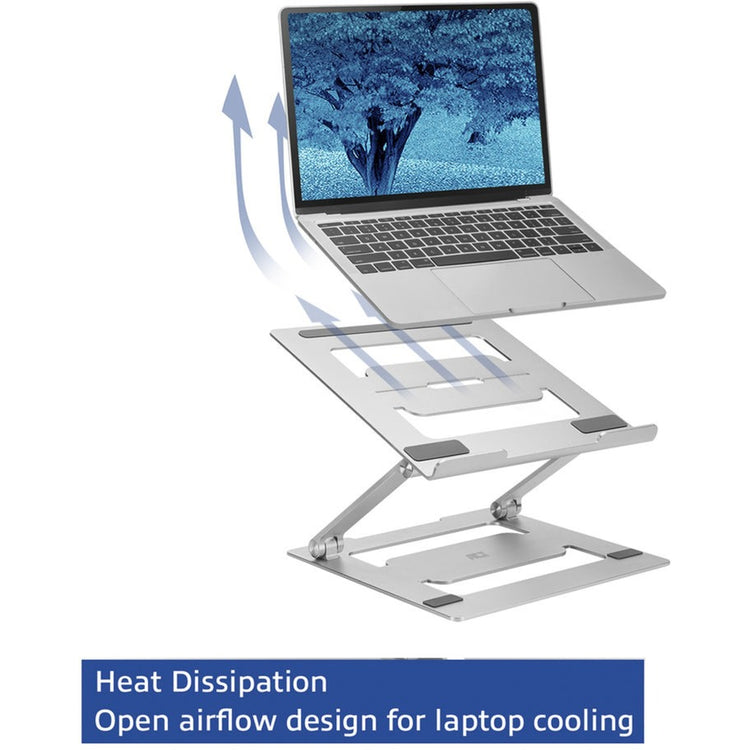 Act connectivity laptopstandaard aluminium (aluminium, opvouwbaar, traploos in hoogte verstelbaar)
