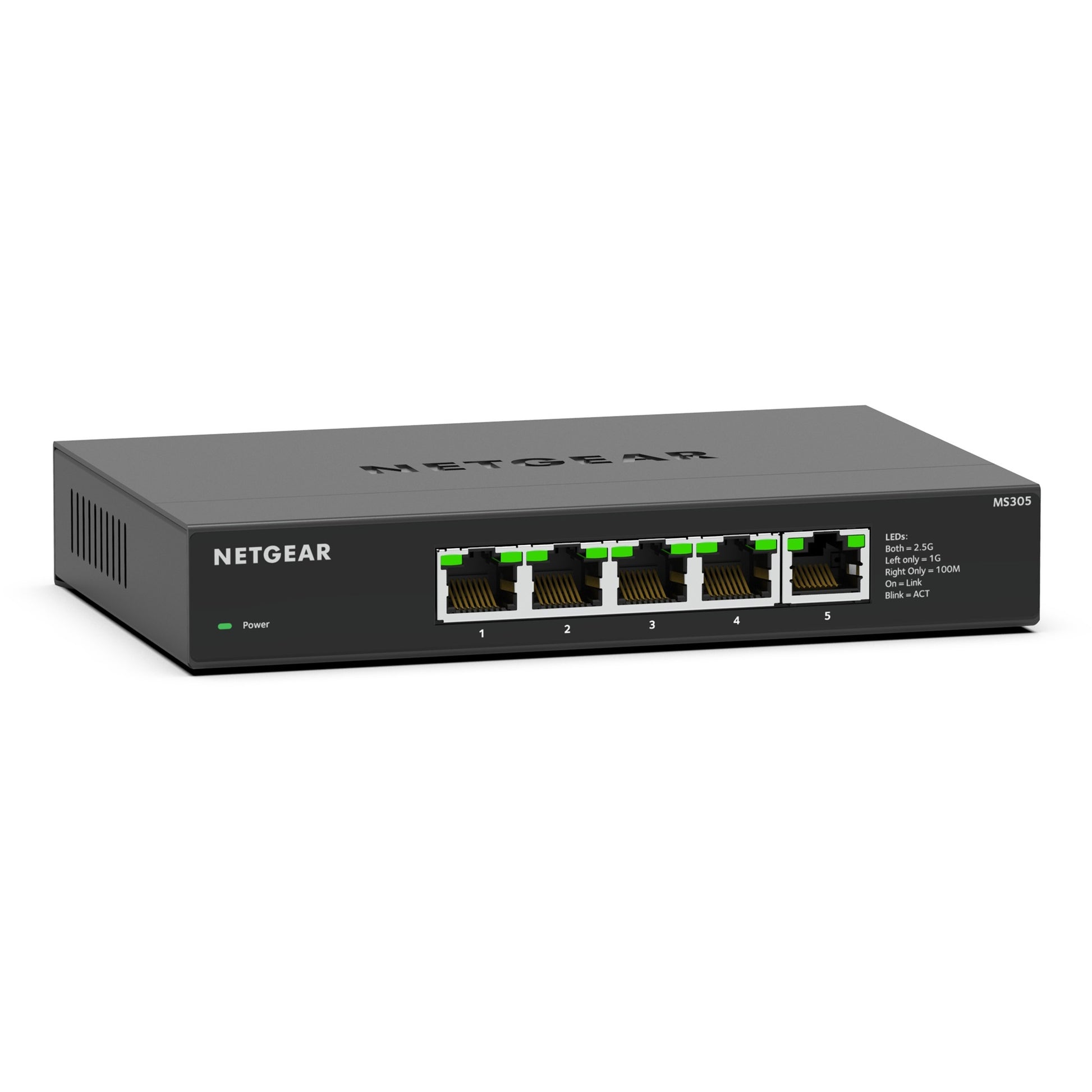 Netgear ms305 5-poorts multi-gigabit 2.5g ethernet unmanaged switch (zwart)
