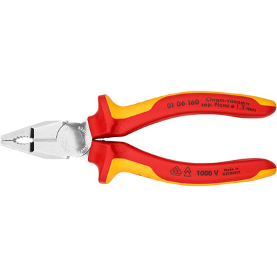 Knipex kombitang 01 06 160 combinatietang (rood geel)