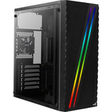 Aerocool streak midi tower behuizing (zwart | 3x usb-a | rgb | window) - afbeelding 1