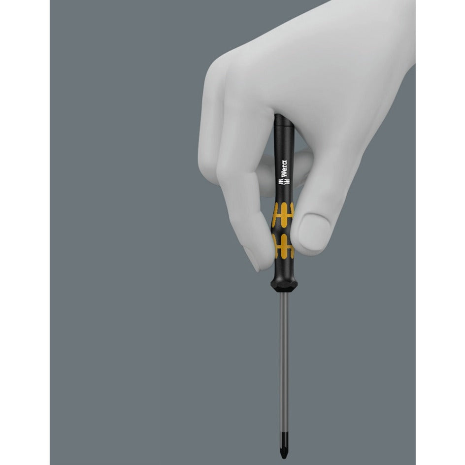 Wera micro esd schroevendraaierset met rek (zwart geel, 6-delig)