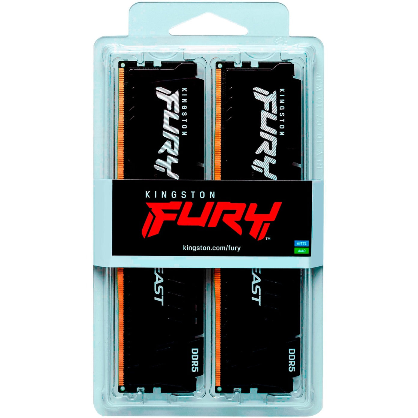 Kingston fury beast 16 gb ddr5-6000 (2x 8 gb) werkgeheugen (zwart, kf560c30bbek2-16, xmp 3.0, expo 1.1)