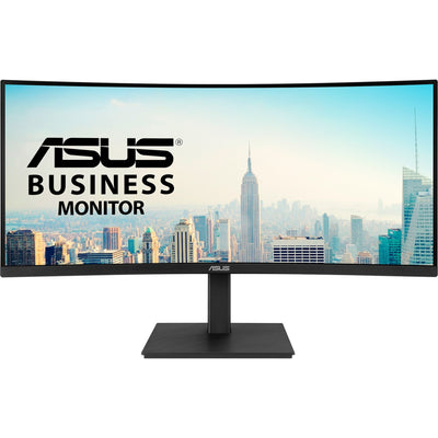 Asus va34vcpsr 34 curved ultrawide monitor (zwart, 100 hz, hdmi, displayport, audio, lan, usb-c)