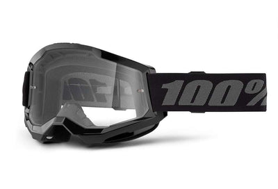 100% strata 2 (clear lens fa23) black - goggle