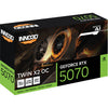 Inno3d geforce rtx 5070 twin x2 oc grafische kaart (zwart, dlss 4, 3x displayport, 1x hdmi 2.1)