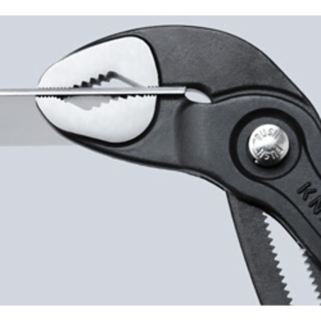 Knipex cobra® 87 01 180 hightech waterpomptang - 180 mm - zelfklemmend - verstelbaar met drukknop - 42 mm capaciteit - chroom-vanadiumstaal - professioneel handgereedschap