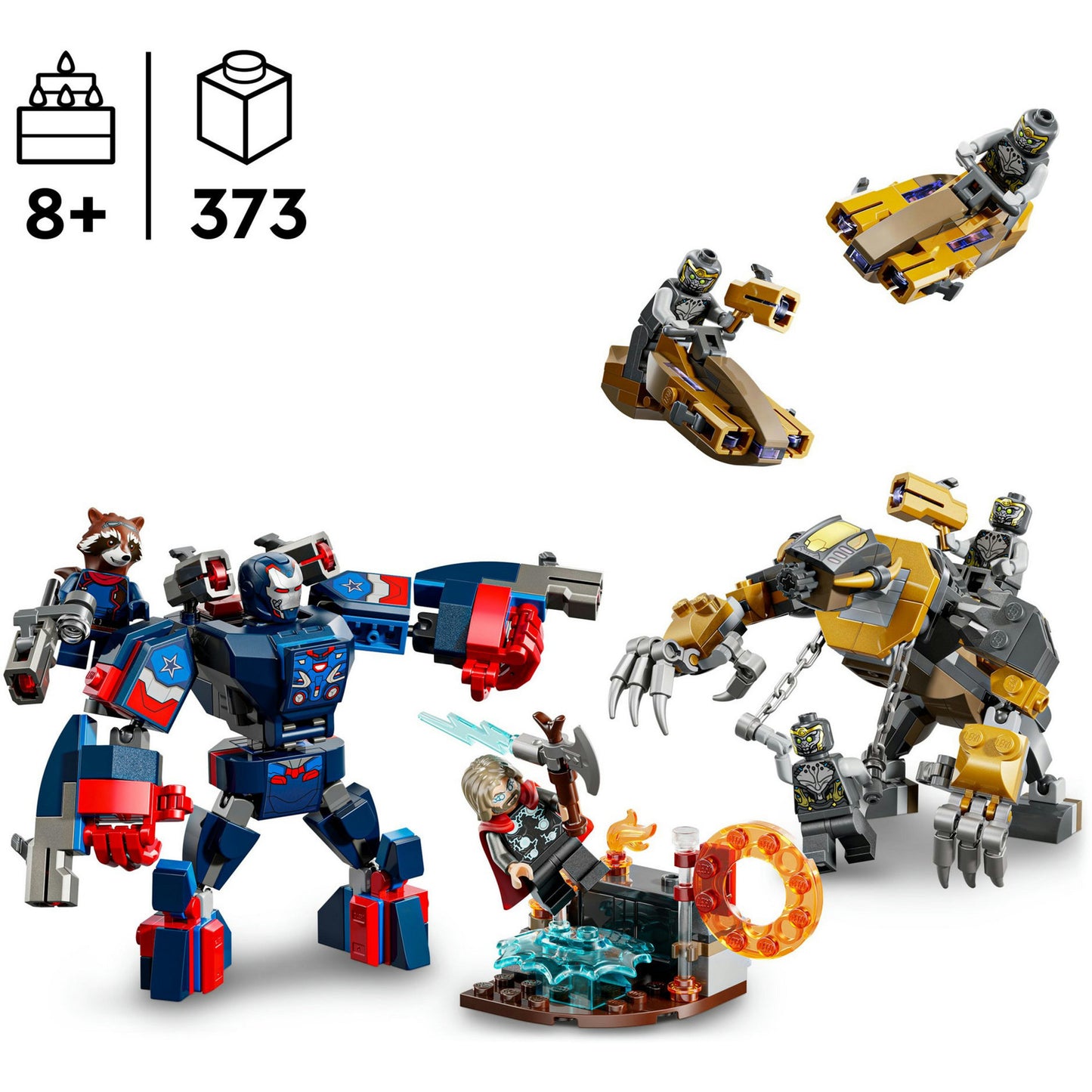 Lego super heroes marvel 76322 avengers endgame thor vs. chitauri
