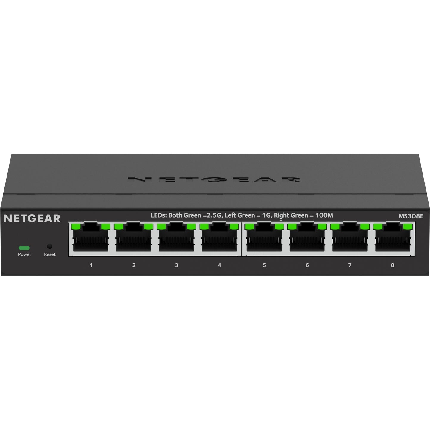Netgear 8-port 2.5g multi-gigbit ethernet plus switch (ms308e) (zwart, managed)