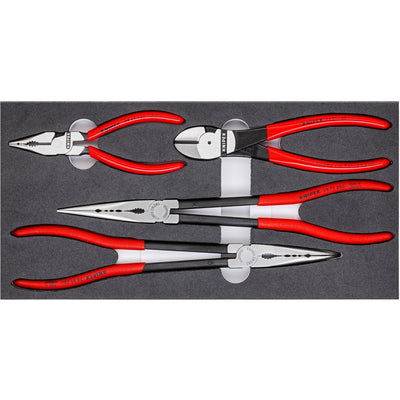 Knipex tangen-set automotive 00 20 01 v16 tangenset (rood zwart, 4-delig)