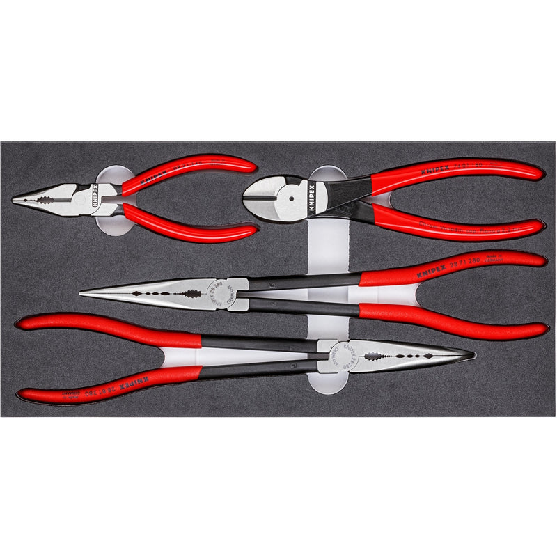 Knipex tangen-set automotive 00 20 01 v16 tangenset (rood zwart, 4-delig)