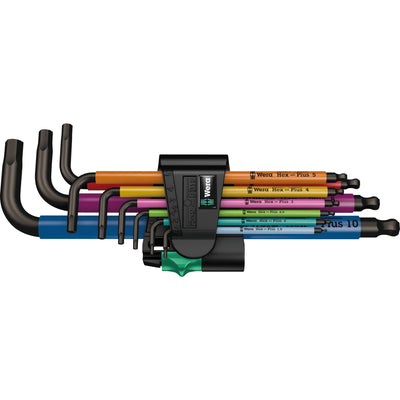 Wera inbussleutelset 950 9 hex-plus multicolour 1 sb (9-delig, 1.5mm tot 10mm)