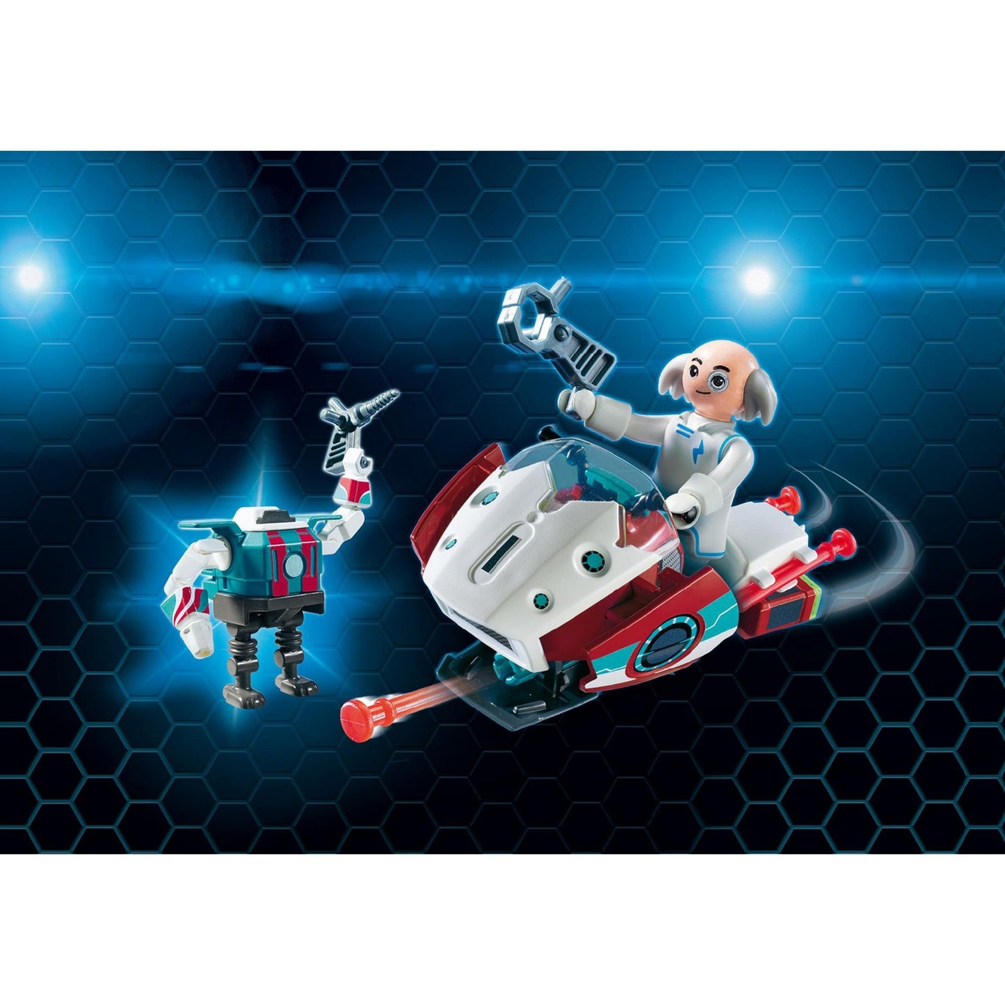 Playmobil super 4 - skyjet met dr. x robot constructiespeelgoed (9003)