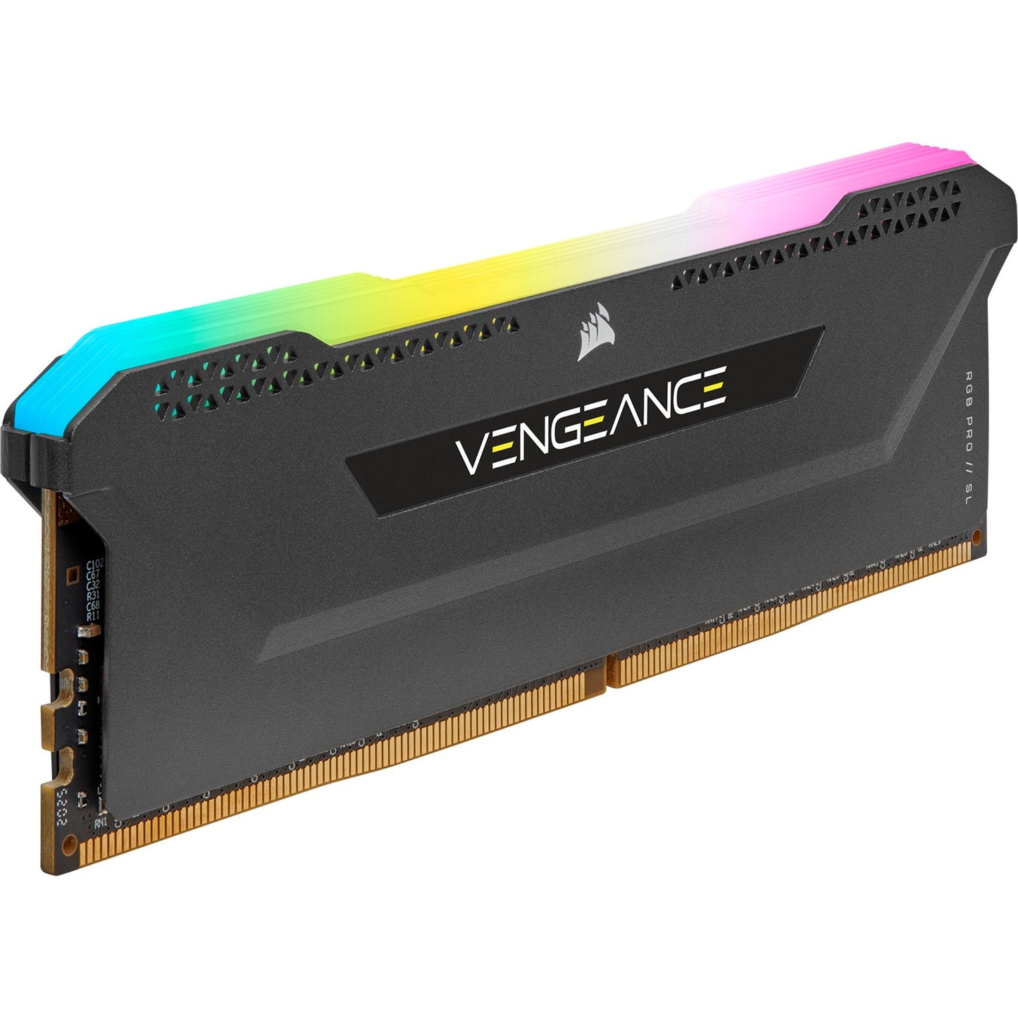 Corsair vengeance rgb pro sl 32 gb ddr4-3200 (2x 16 gb) werkgeheugen (zwart, cmh32gx4m2e3200c16, xmp 2.0)