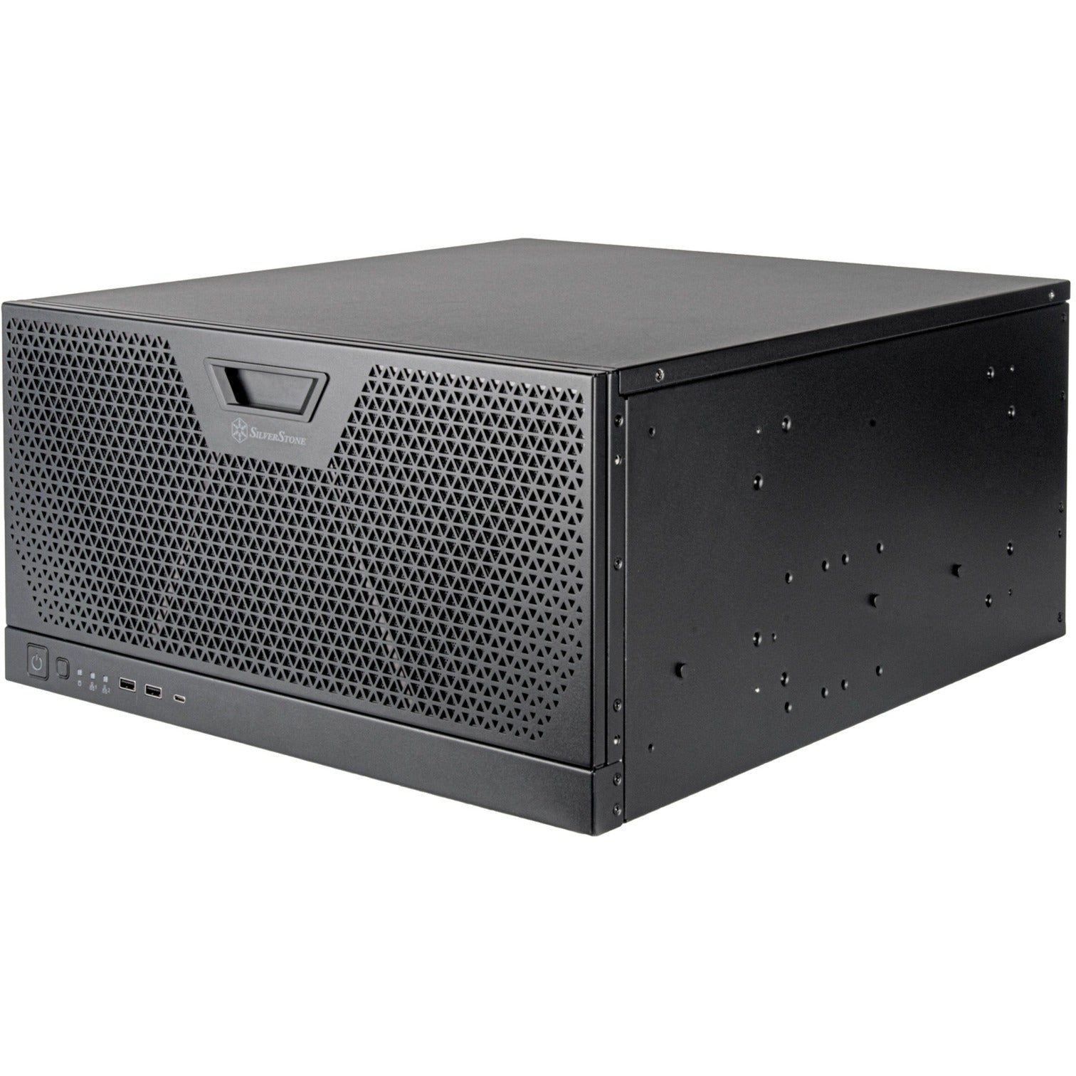 Silverstone rm51 rack behuizing (zwart | 5u | 2x usb-a | 1x usb-c)