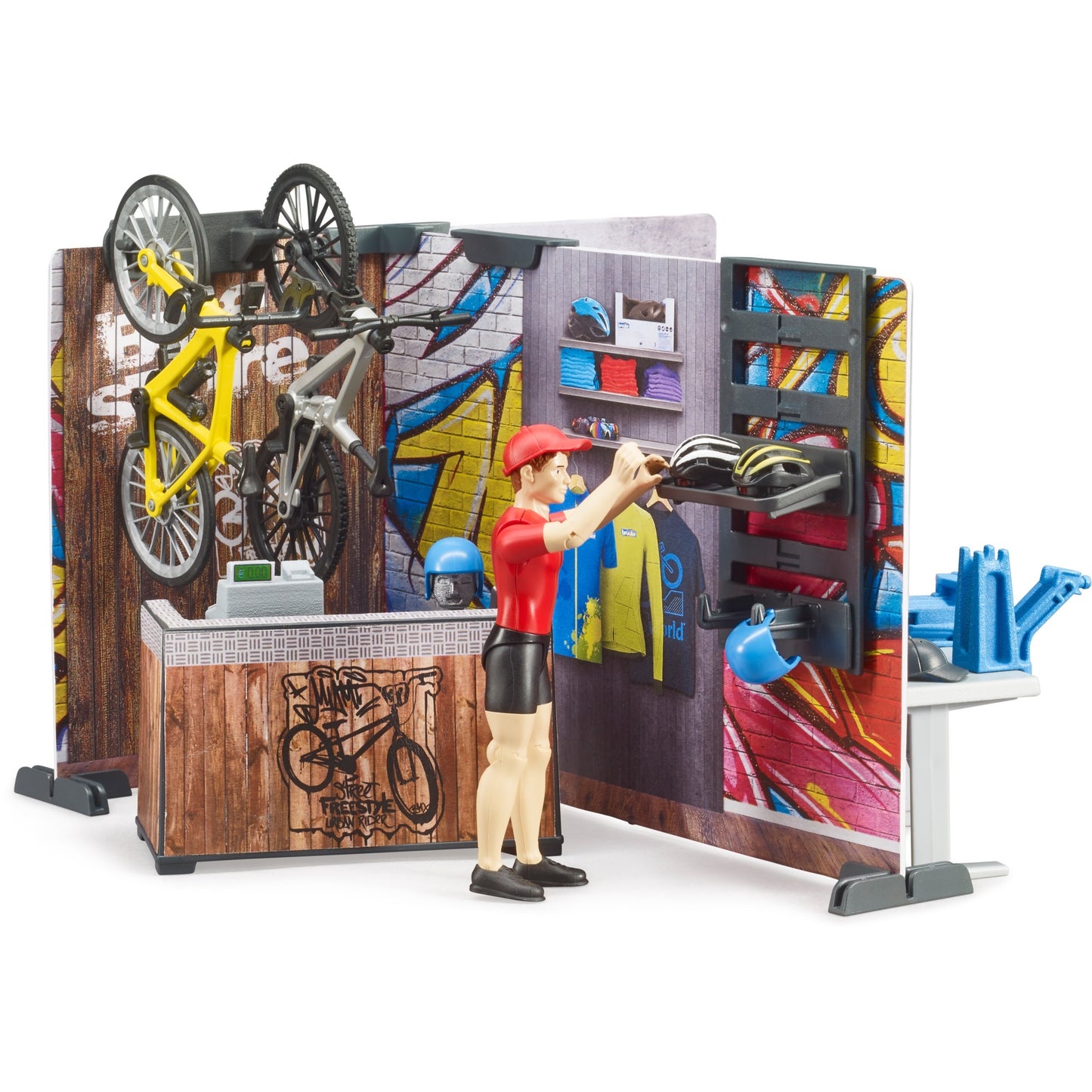 Bruder bworld fietsenwinkel speelfiguur (63120)