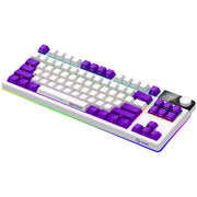Lorgar kbp70tklw rgb mechanisch gaming toetsenbord (wit, us lay-out (qwerty), logar toxic purple, 80% (tkl), rgb, hot-swappable, pbt double-shot, bluetooth | 2.4ghz | usb) - afbeelding 7