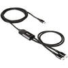 Club 3d usb-c naar 2x usb-c splitterkabel (zwart, 1,83 meter, max. 100 w)