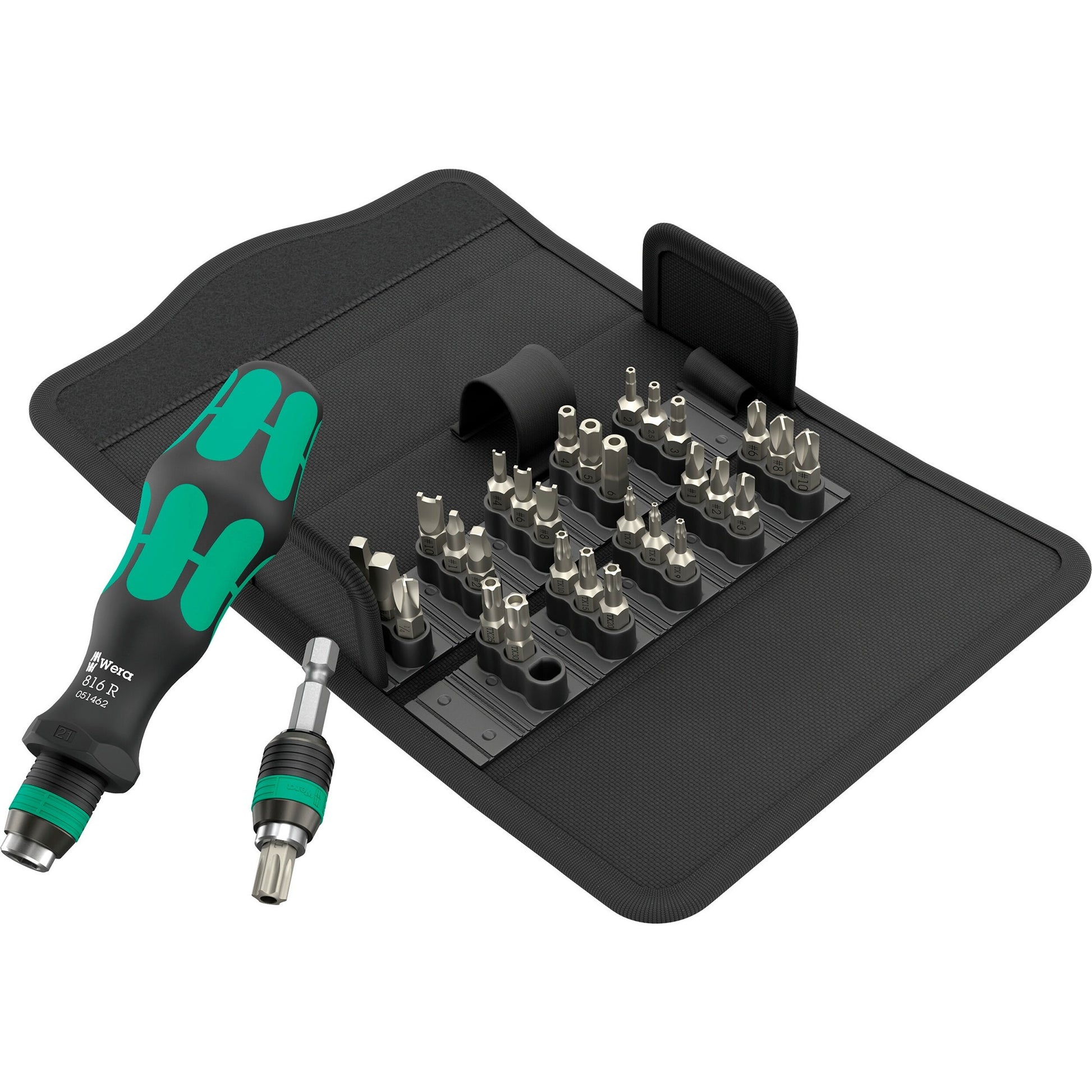Wera kraftform kompakt 71 security dopsleutel (zwart groen, 32‑delig)