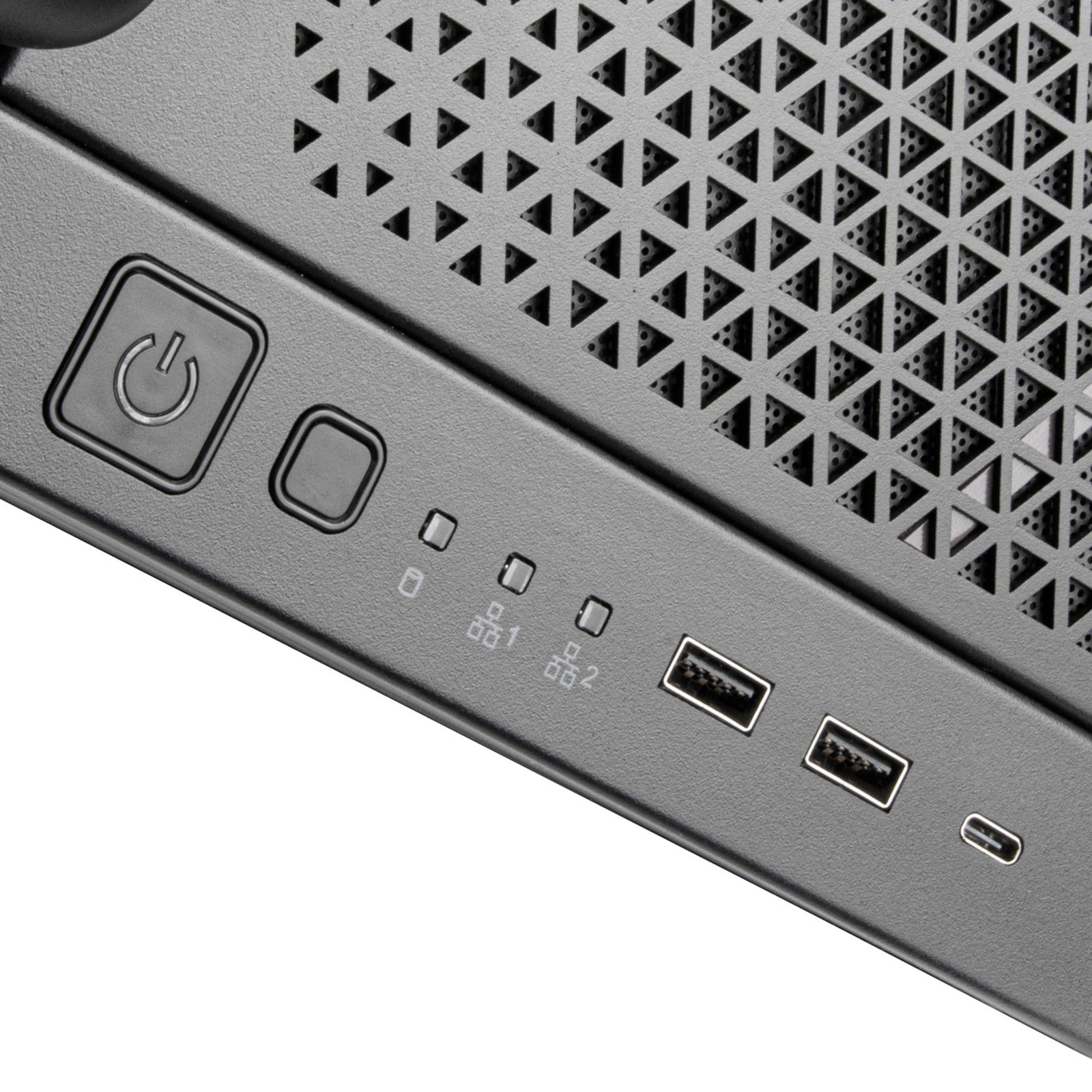 Silverstone rm51 rack behuizing (zwart | 5u | 2x usb-a | 1x usb-c)