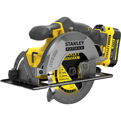 Stanley fatmax v20 18v handcirkelzaag (geel zwart, koffer, 2 accu's (2.0ah) en oplader (4a) inbegrepen)