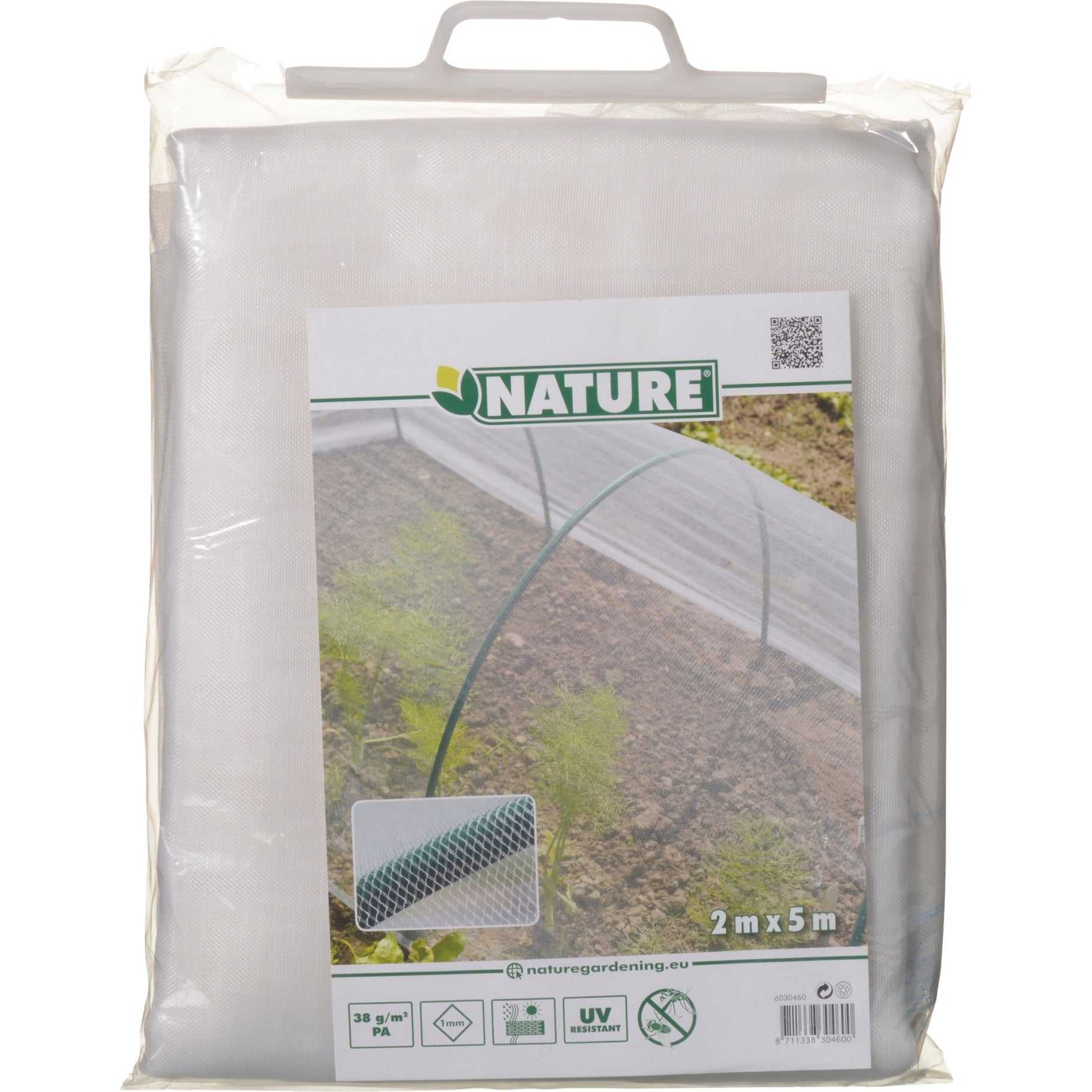 Nature anti-insectengaas insectenhor (wit transparant, 2 x 5 m)