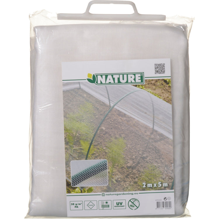 Nature anti-insectengaas insectenhor (wit transparant, 2 x 5 m)