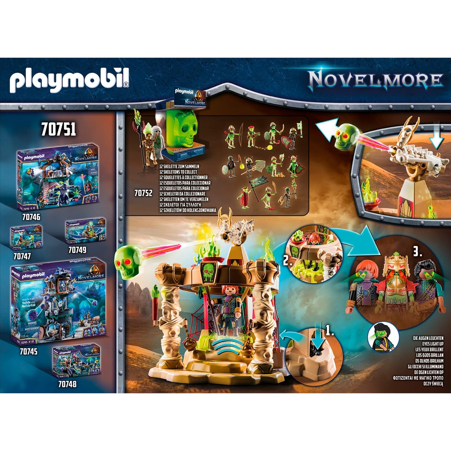 Playmobil novelmore - sal'ahari sands - tempel van het skelettenleger constructiespeelgoed (70751)