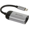 Verbatim usb 3.2 gen 1 adapter, usb-c > rj-45 (zilver zwart, 10cm, gigabit lan 10 100 1000 mbit s)