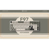 Iqunix f97 hitchhiker wireless mechanical keyboard (grijs, us lay-out (qwerty), cherry mx brown, 96%, rgb leds, hot-swappable, pbt, 2.4ghz | bluetooth 5.1 | usb-c)