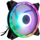 Inter-tech argus rs-071 rgb 120x120x25 case fan (zwart, 120 x 120 x 25 mm, pwm) - afbeelding 1