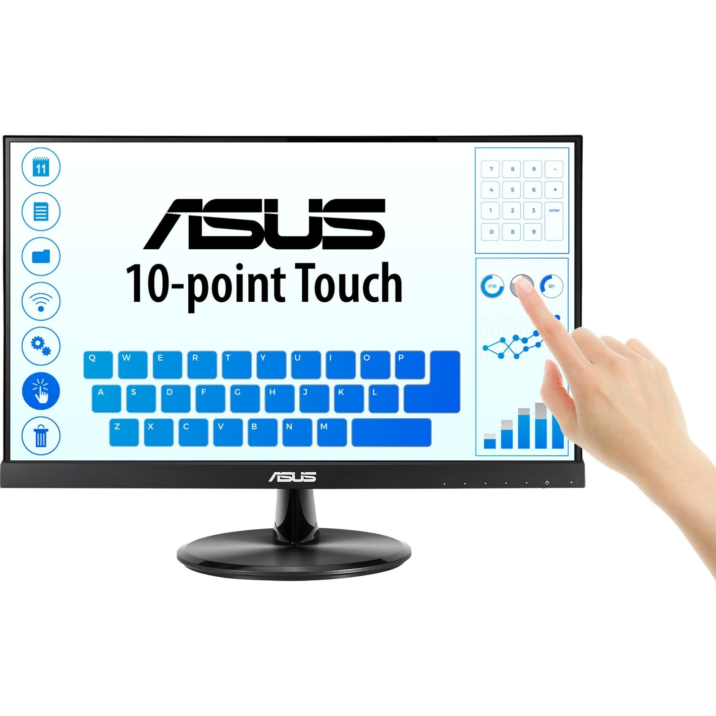 Asus vt229h touch monitor 21.5 (zwart, vga, hdmi)
