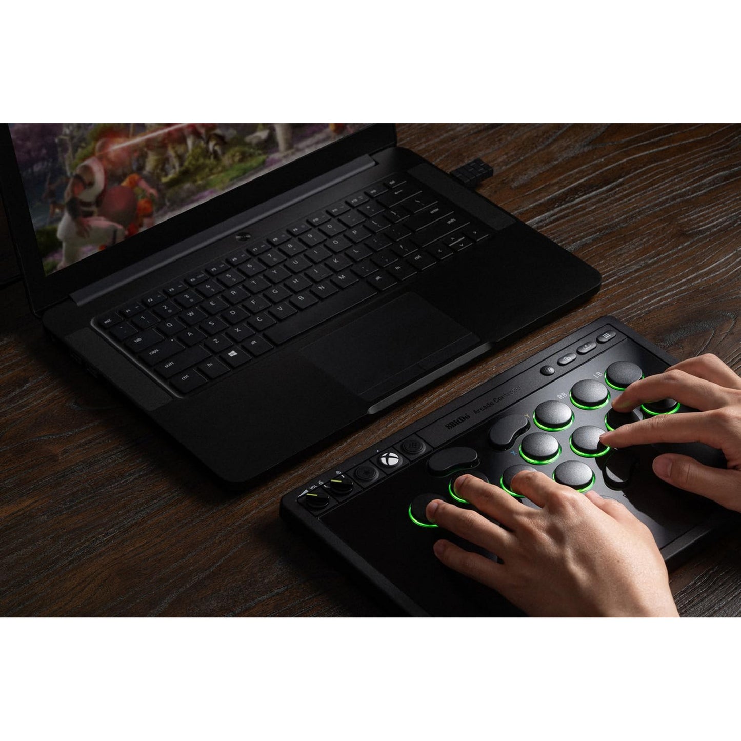 8bitdo arcade controller for xbox (zwart, 2.4 ghz usb, xbox series x|s, xbox one, pc)