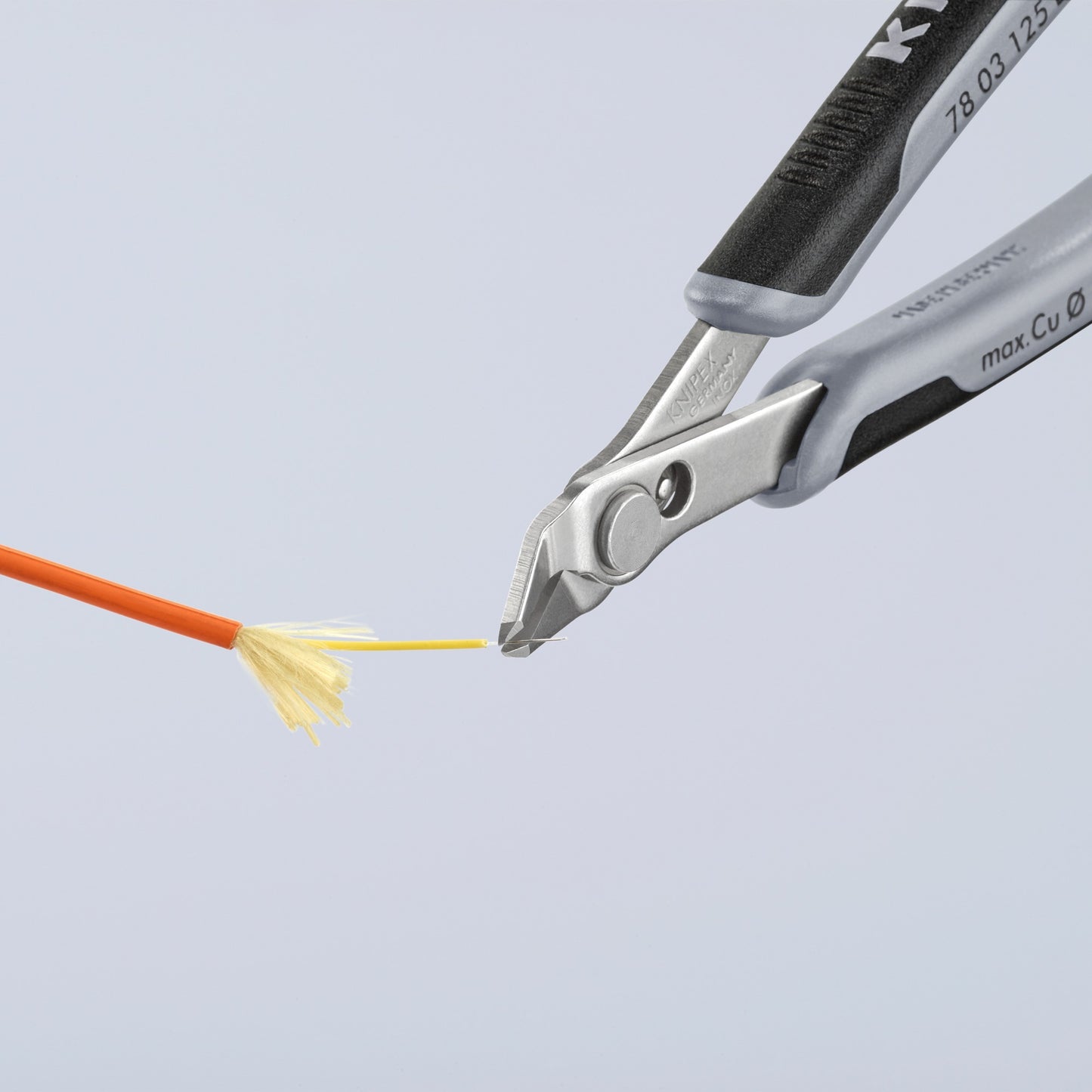 Knipex electronic super knips esd 78 13 125 esd elektronica-tang (grijs)