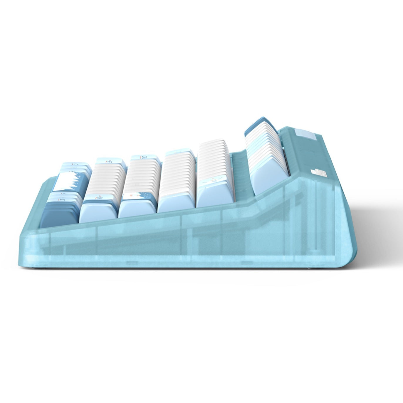 Iqunix og80 wintertide wireless mechanical keyboard (lichtblauw, us lay-out (qwerty), cherry mx red, 80% (tkl), rgb leds, hot-swappable, pbt, 2.4ghz | bluetooth 5.1 | usb-c)