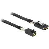 Delock mini sas hd sff-8643 > mini sas sff-8087 adapter (zwart, 1 meter) - afbeelding 2