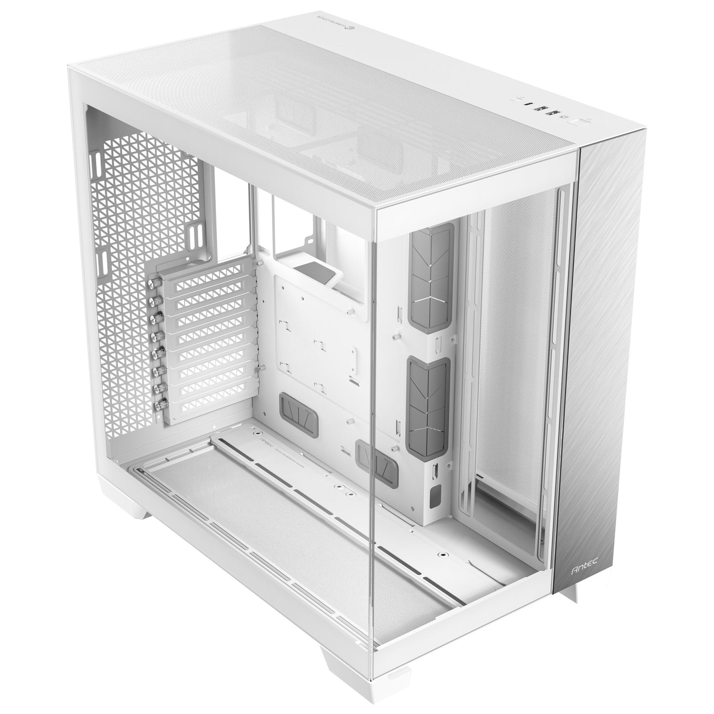 Antec c8 midi tower behuizing (wit zilver | 2x usb-a | 1x usb-c | tempered glass)