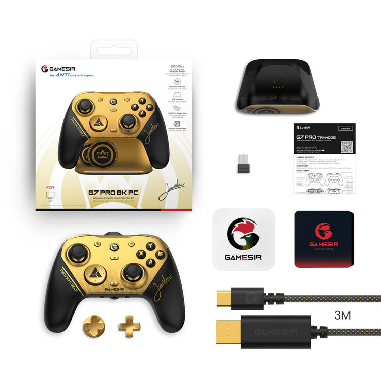 Gamesir g7 pro 8k pc - champion edition gamepad (goud zwart)