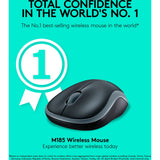 Logitech wireless mouse m185 (blauw, retail) - afbeelding 2