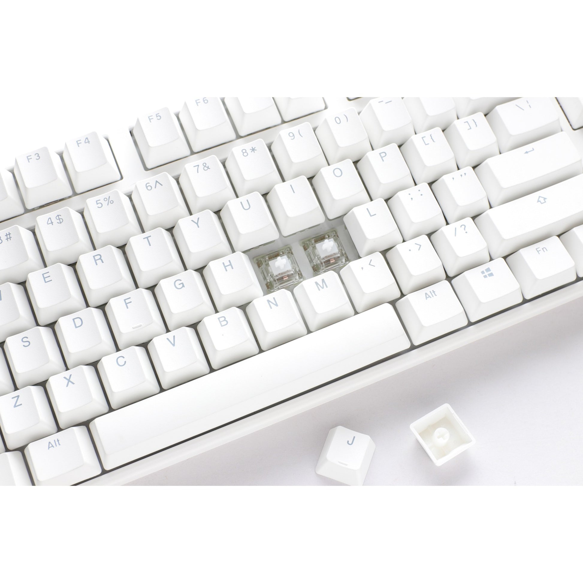 Ducky one 3 classic pure white tkl rgb mechanisch toetsenbord (wit, us lay-out (qwerty), cherry mx red, 80% (tkl), rgb leds, double-shot pbt, hot-swappable, quack mechanics)
