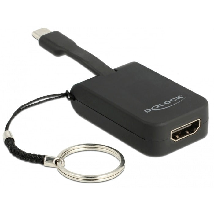 Delock usb-c > hdmi adapter sleutelhanger (zwart, 4k 30hz)