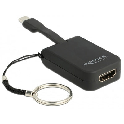 Delock usb-c > hdmi adapter sleutelhanger (zwart, 4k 30hz)