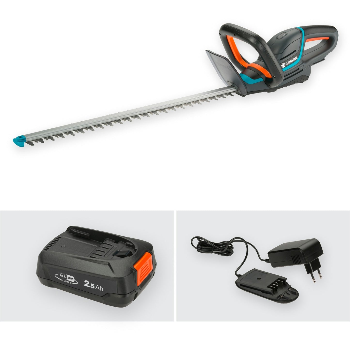 Gardena accuheggenschaar comfortcut 60 18v p4a set - tuingereedschapsaccu