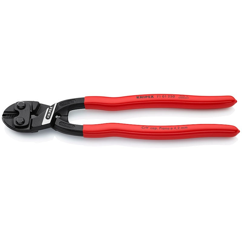 Knipex cobolt xl compacte boutensnijtang 7101250 kniptang (rood zwart)