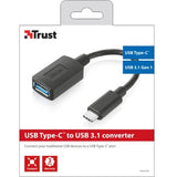 Trust usb type-c - usb 3.0 converter usb-adapter (zwart, 20967) - afbeelding 1